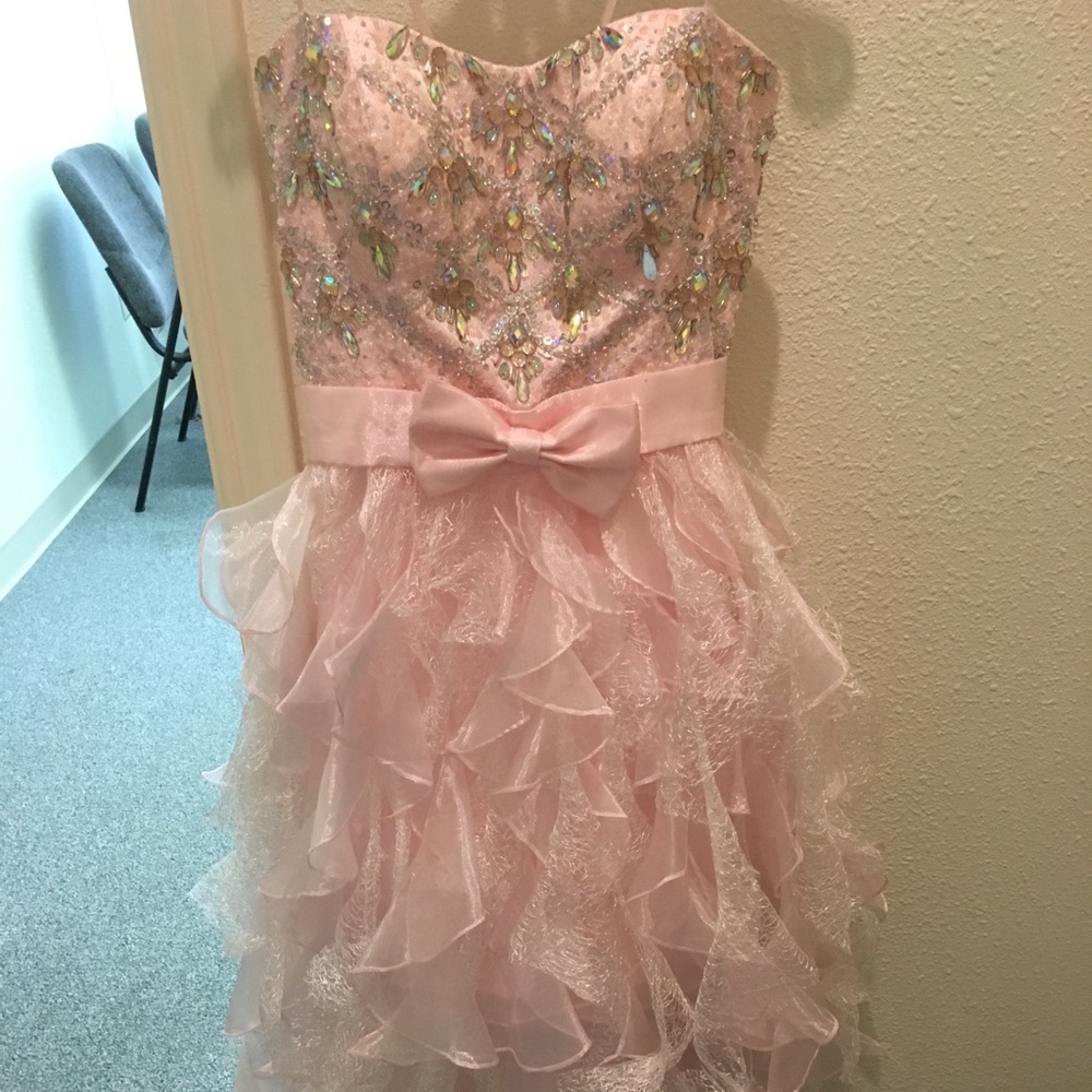 Beautiful jeweled prom or pageant dress